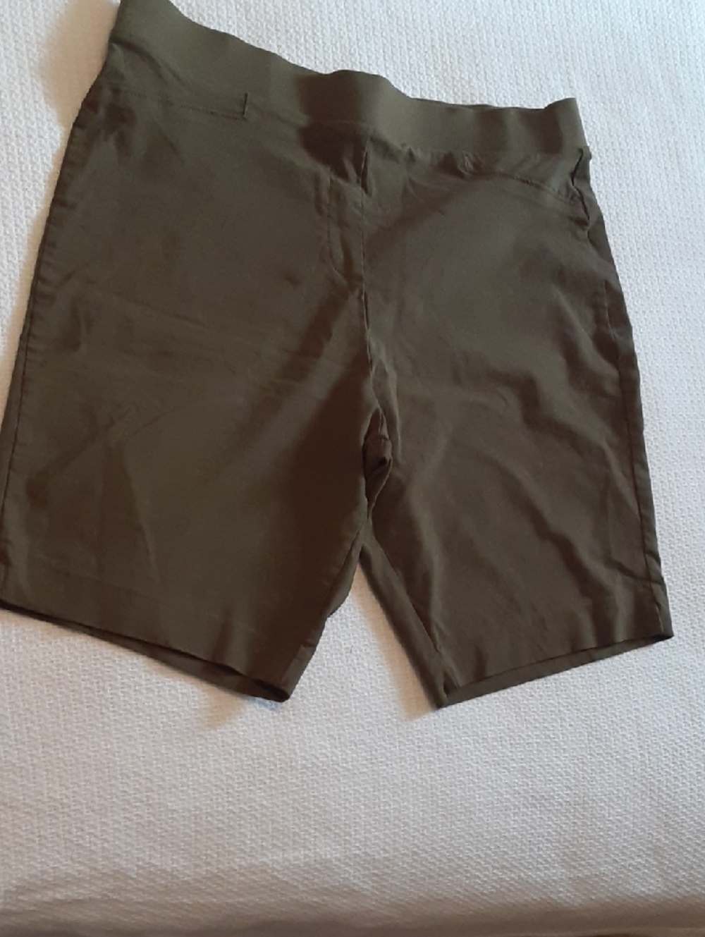 Calvin Klein Olive Green High-Waist Bike Shorts